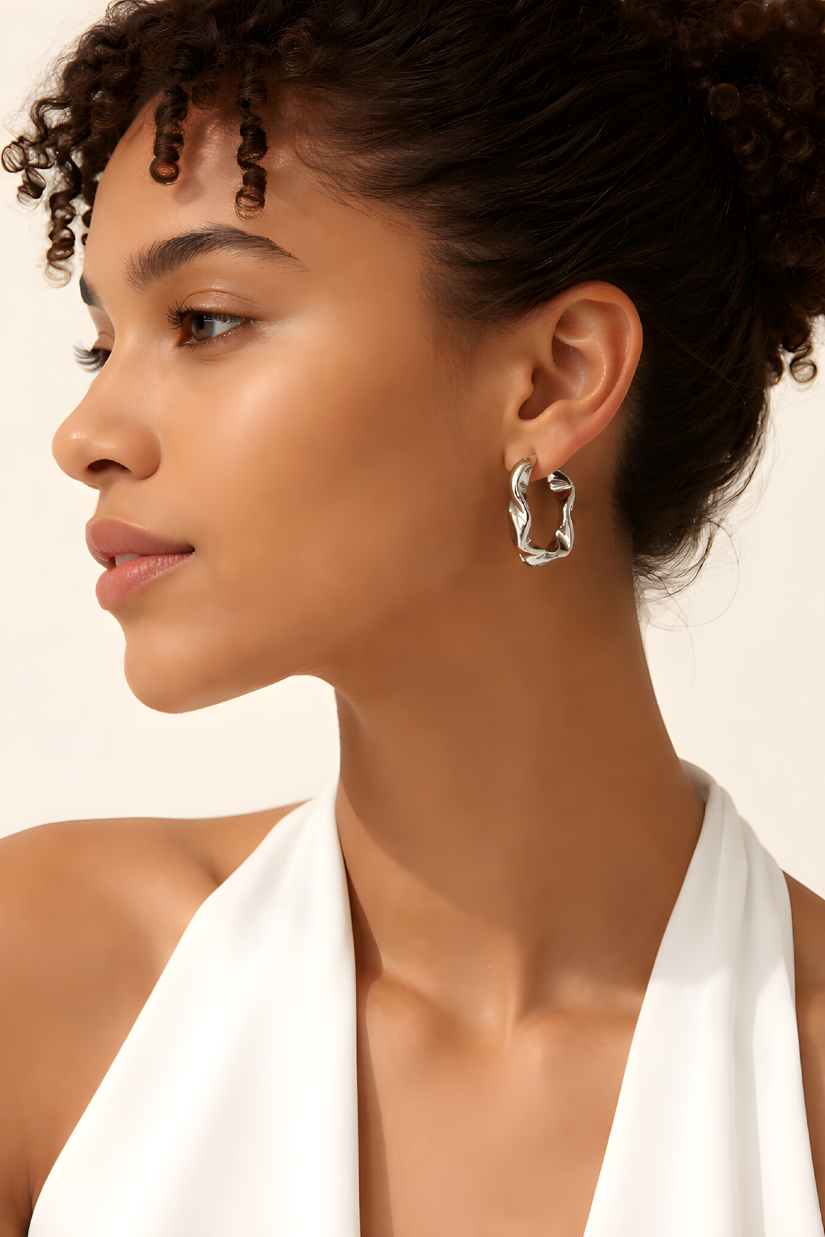 Brinco argola prateado